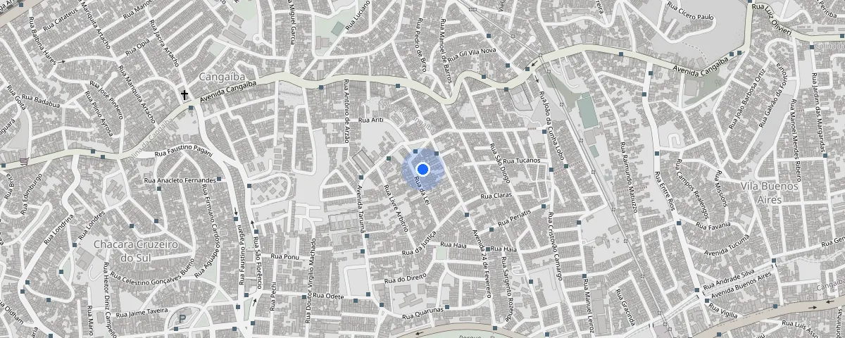 Mapa da Rua da Lei, região de Vila Rui Barbosa e Engenheiro Goulart, zona leste de São Paulo, onde fica o endereço comercial da Theodoro Investimentos